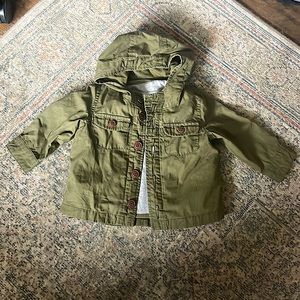 Great condition Baby Gap Hooded Olive jacket with quilted vest